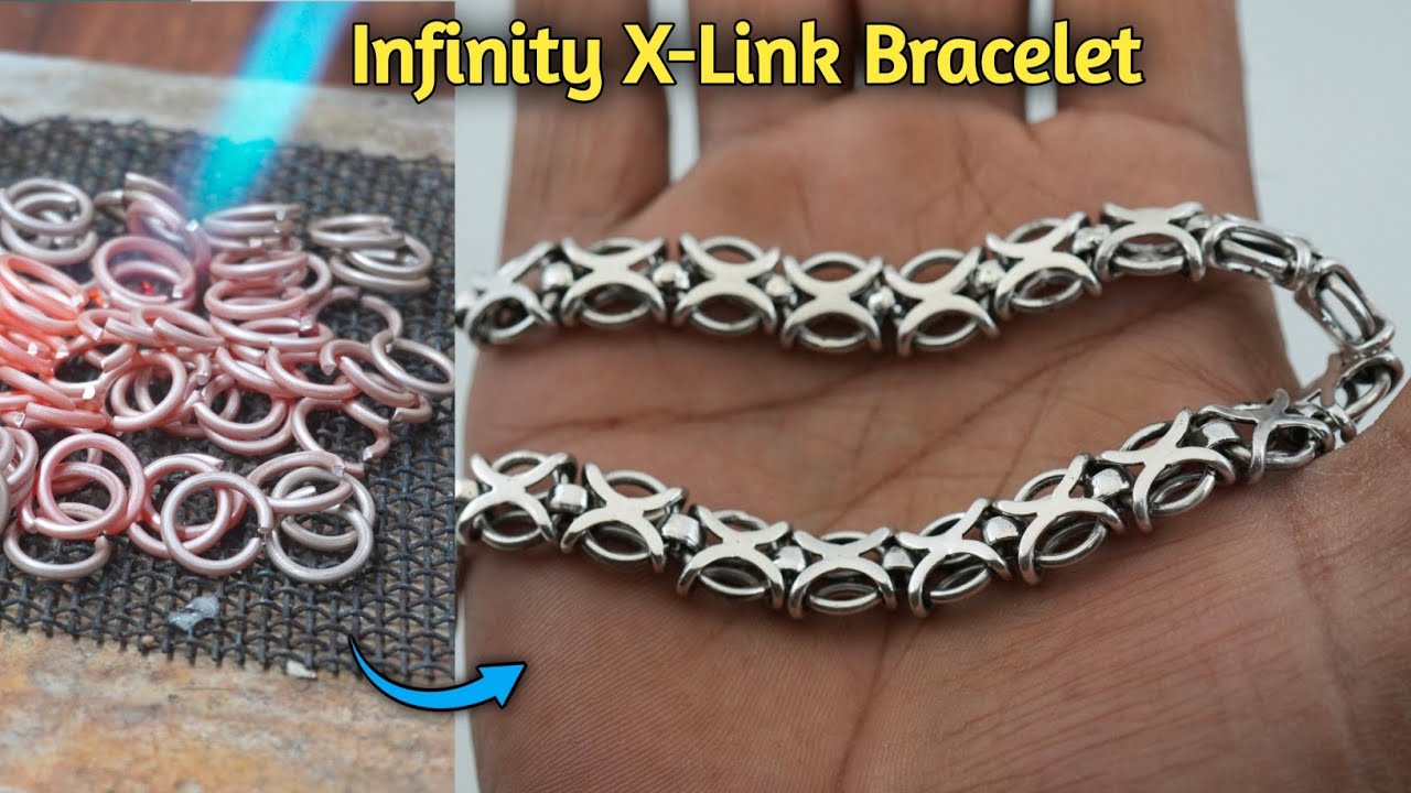 Making a Silver Infinity X-Link Bracelet | Unique Handmade Silver Bracelet ( Gold Smith Luke )
