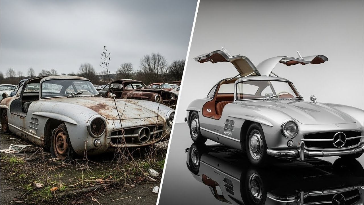 ASMR Restoring an Abandoned 1955 Mercedes-Benz 300SL Gullwing - Full Rebuild