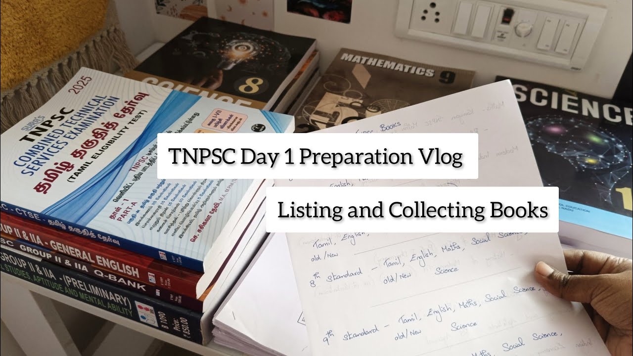 TNPSC 2026 Day 1 Preparation Vlog 🥹 | Collecting Books and Listing out ✨🤌🏻