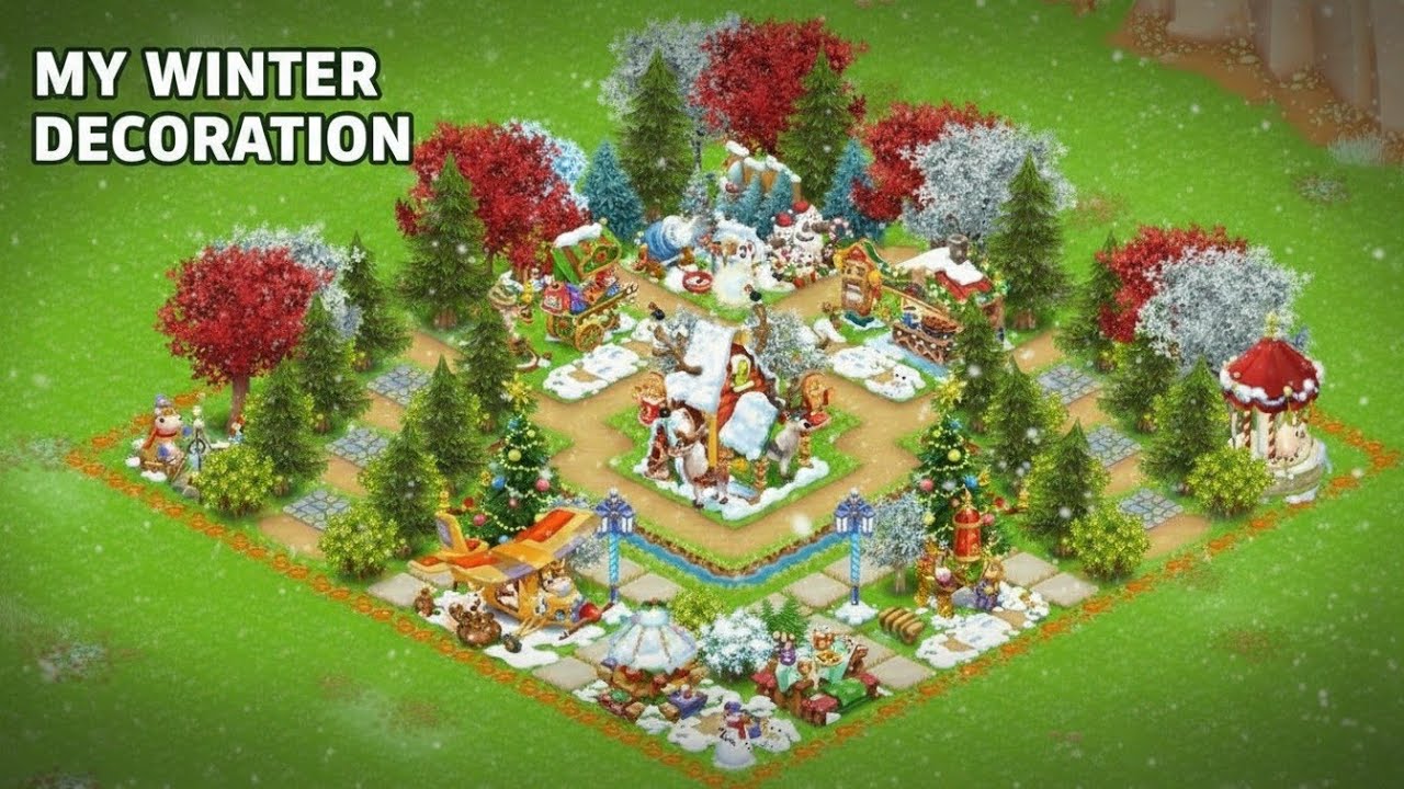 Winter Festive Design Festival/ Decoration idea #hayday #winterdecorideas 