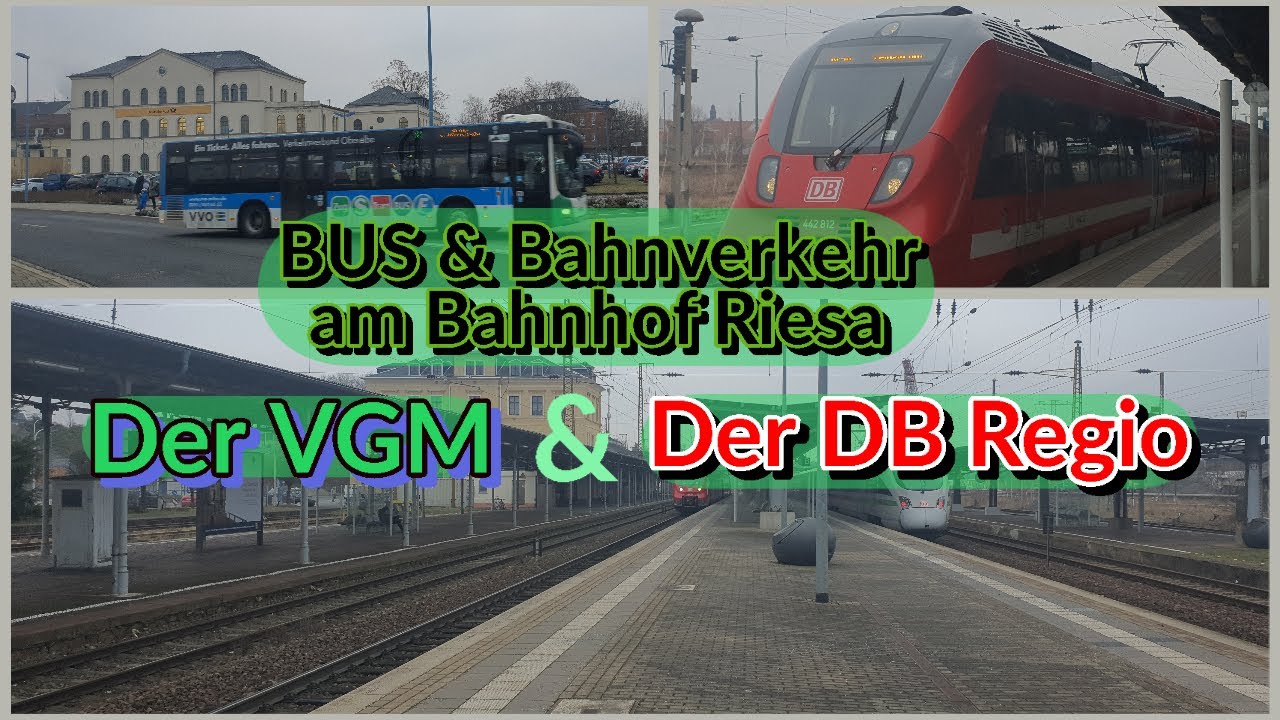Bus & Bahnverkehr am Bahnhof Riesa #VGM #DBFERNVERKEHR #DBREGIO #DEUTSCHEBAHN