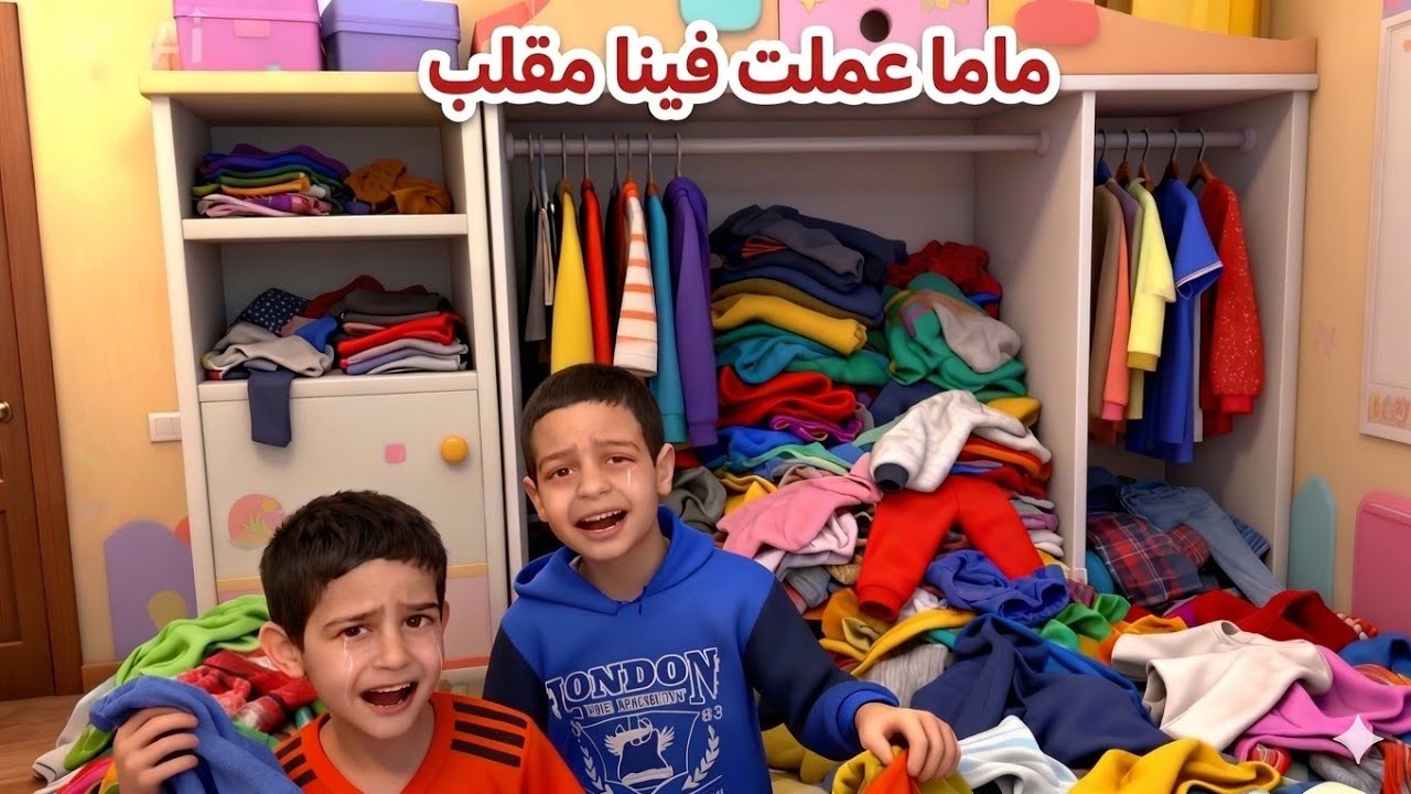 كريم وجاد عم يضبو خزانتهم و تيابهم و طلع فيها مفاجآت