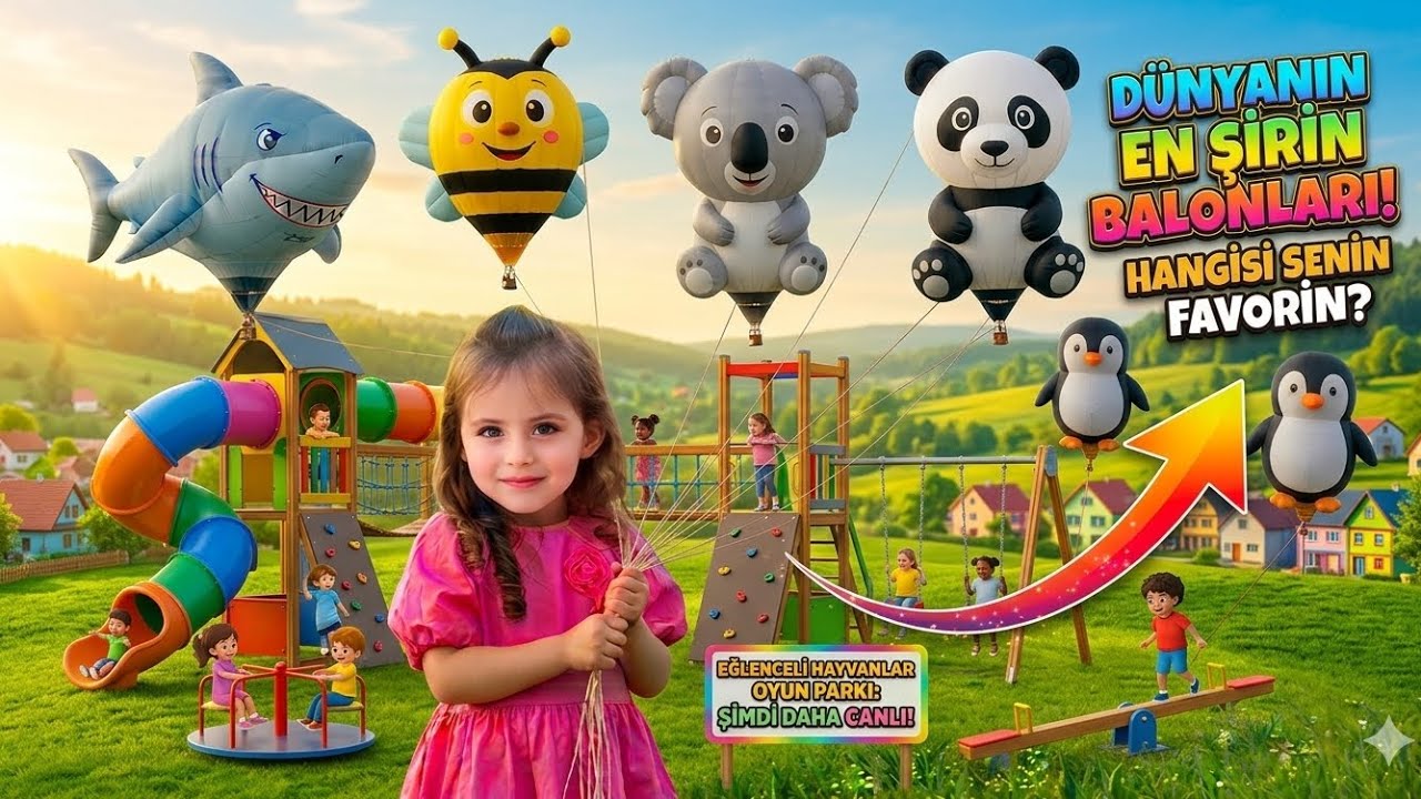​Dünyanın En Şirin Hayvan Balonları.. ✨ Koala, Panda, Arı , Köpek balığı ve Penguen ile Eğlence 