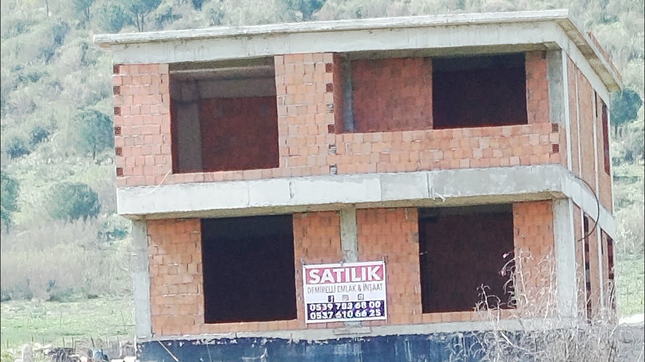 SATILIK 450 M2 ARŞA İÇİNDE İKİ KATLI KABA İNŞAAT  BAHÇELİ KÖY EVİ 05397836800 DEMİRELLİ İNŞAAT