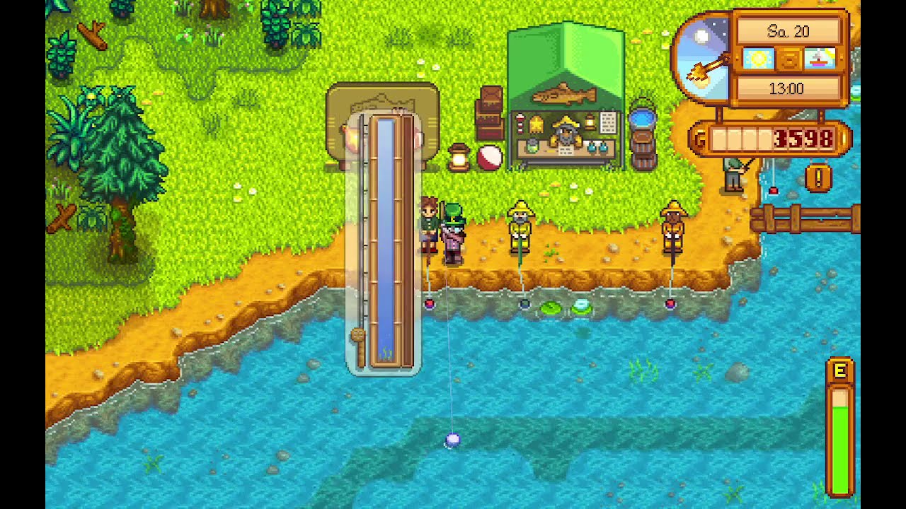 Stardew Valley en Alemany - Dia 20 d'estiu, any 1. El festival de la truita.