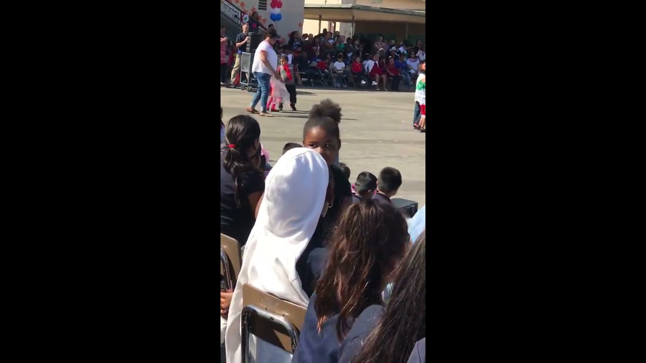 The girls school dance