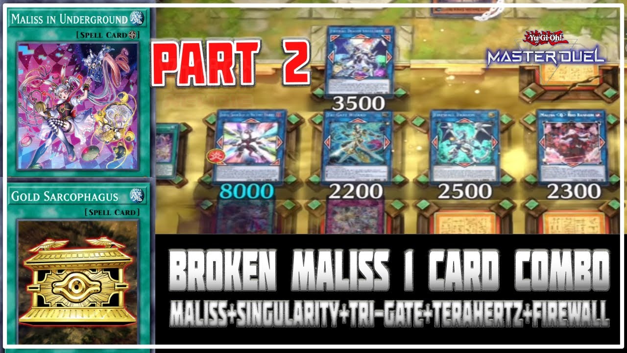 BROKEN 1 Card Combo MALISS UNDERGROUND & GOLD SARCOPHAGUS ?! Best META in Yu-Gi-Oh! Master Duel ???