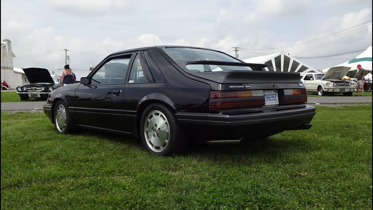 1985 Ford Mustang SVO in Black & Turbo Engine Sound on My Car Story with Lou Costabile