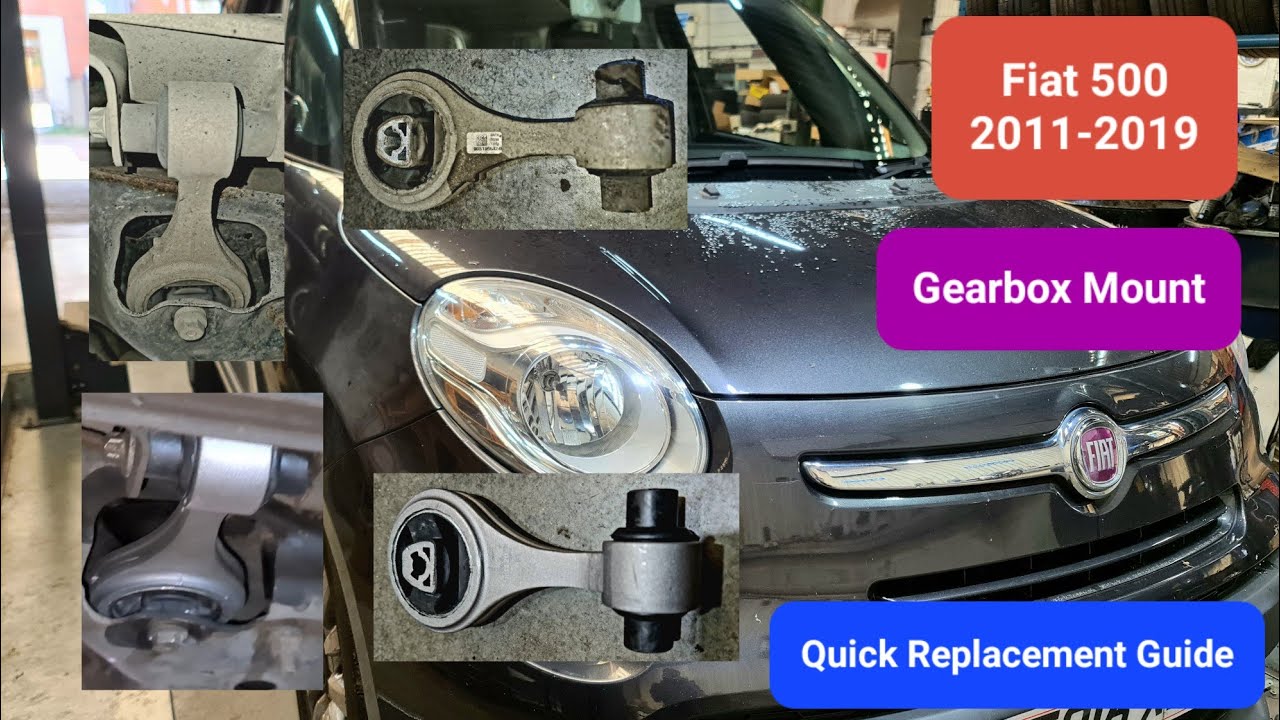 LOWER ENGINE MOUNT replacement on FIAT 500 2015 #howto #gearbox #engine