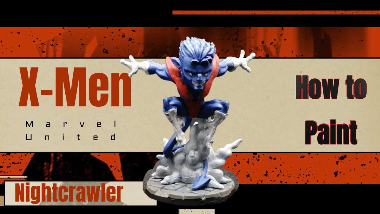 Painting with the Air Colour Triad on Nightcrawler Marvel United X-Men