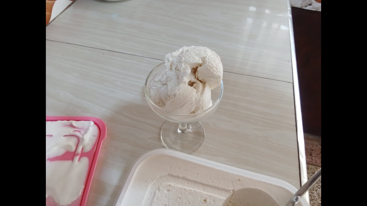HOMEMADE VANILLA ICE CREAM RECIPE ONLY 3 INGREDIENTS   NO EGGS   NO ICE CREAM MACHINE