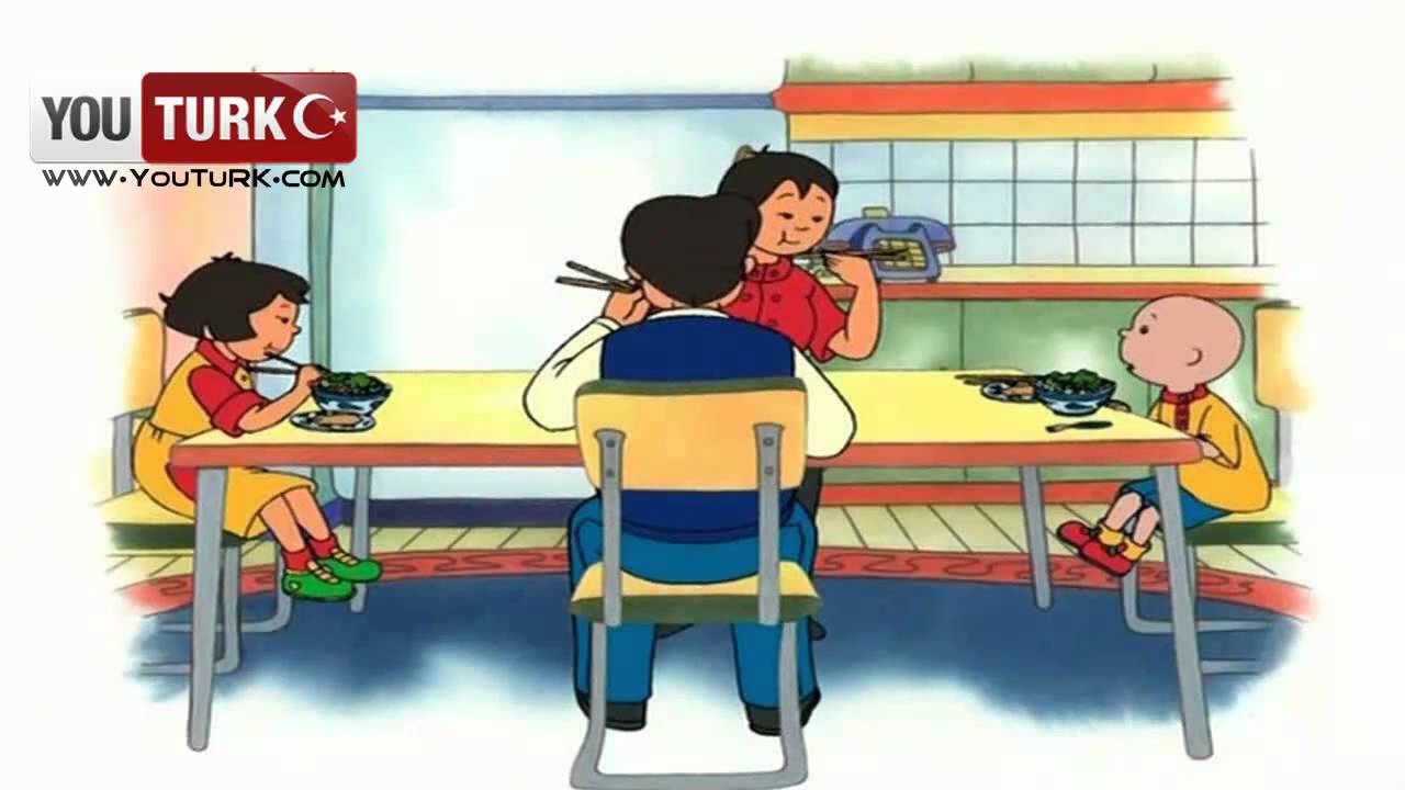 Caillou Türkce - Yemek Cubuklari