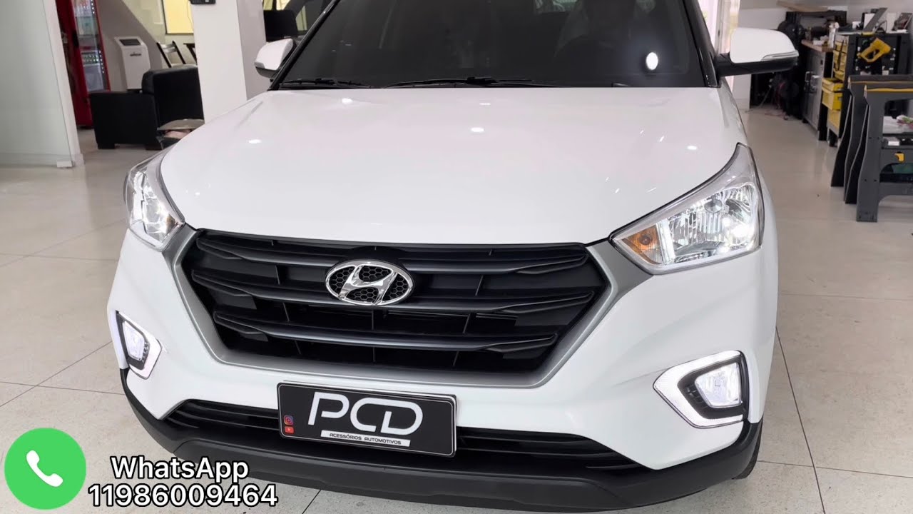 Hyundai Creta Action 2022 Instalamos vários Acessórios, entre eles Multimídia Winca, Farol de milha