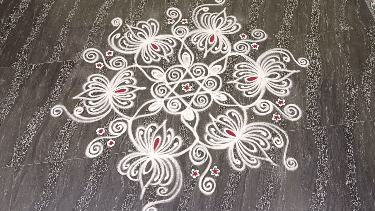 Simple Rangoli kolam for beginners ❤️💖🫶