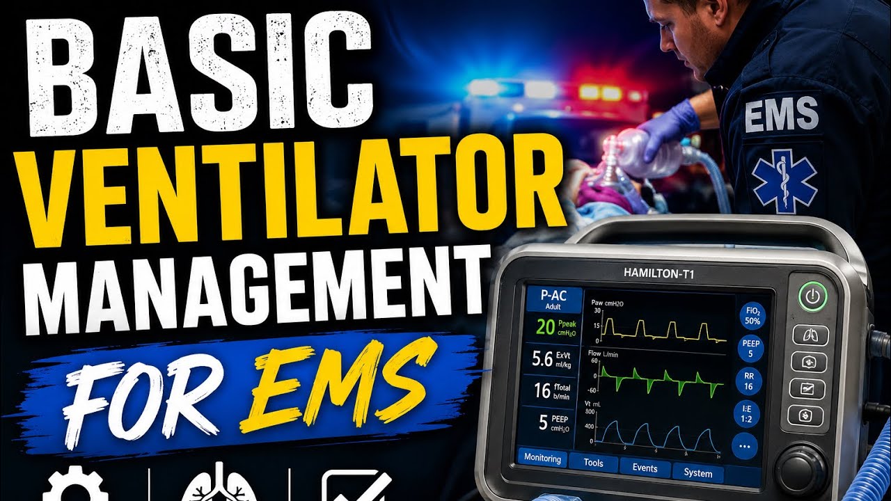 Basic Ventilator Management for EMS & Emergency Medical staff in 2025 | How to use a ventilator |