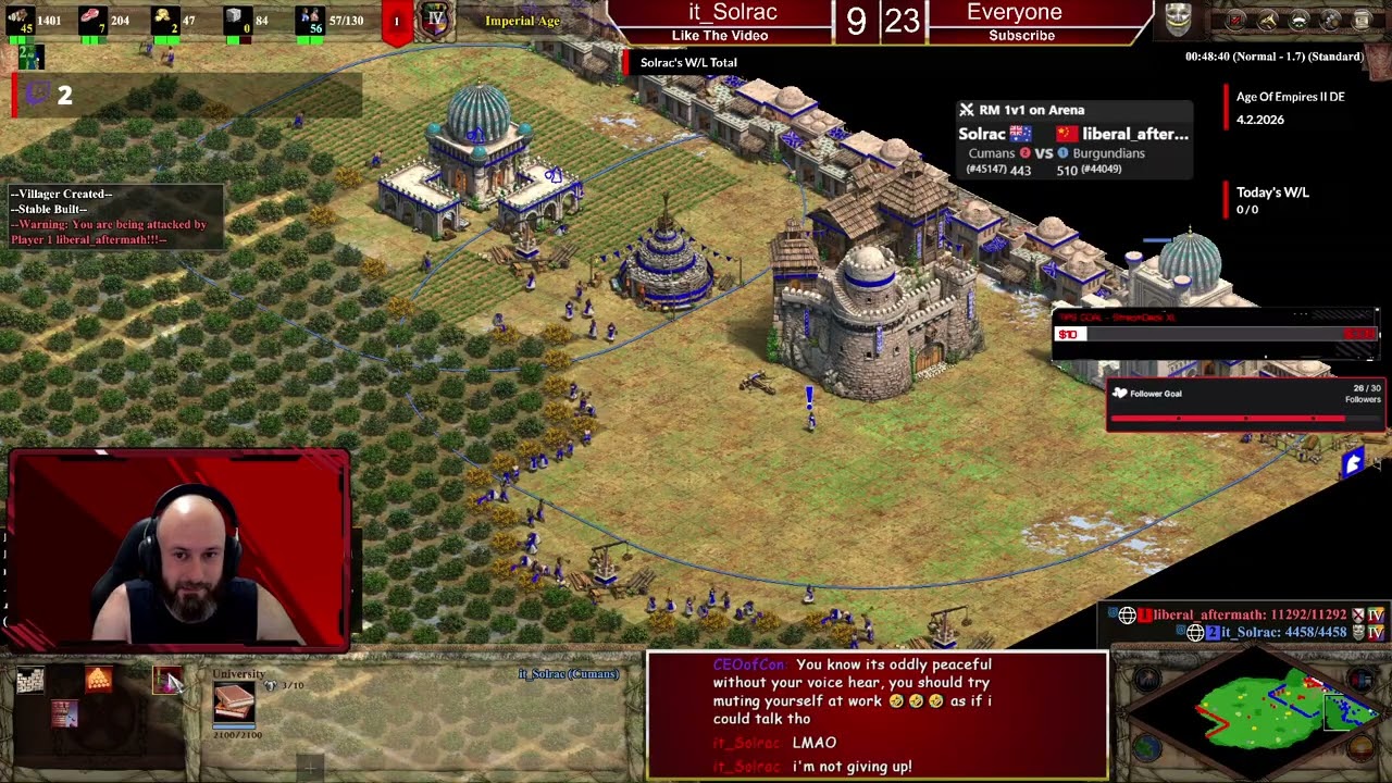 it_Sorlac plays Age Of Empires 2 DE and Just Chatting (Part 4/4)