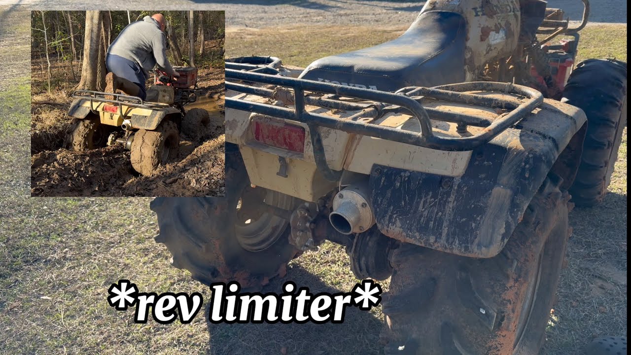 Honda Fourtrax 300 performance CDI box install and test ride (muddy test ride) 