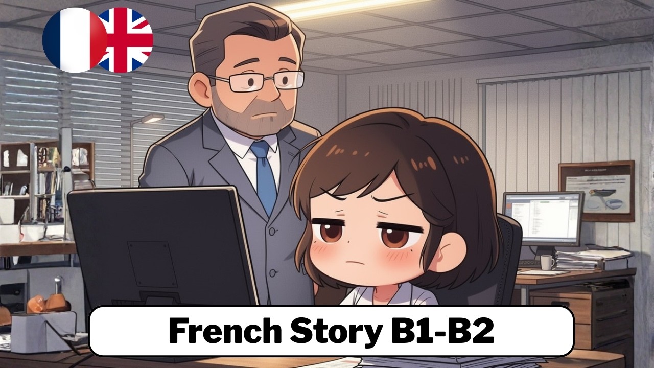 Sick of Her Job  ! FRENCH A2-B1 Story with English Subtitles