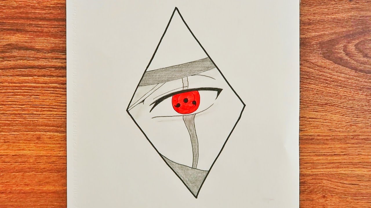 KARAKALEM ANİME GÖZ ÇİZİMİ KOLAY / Easy to draw | how to draw sasuke’s eye step-by-step