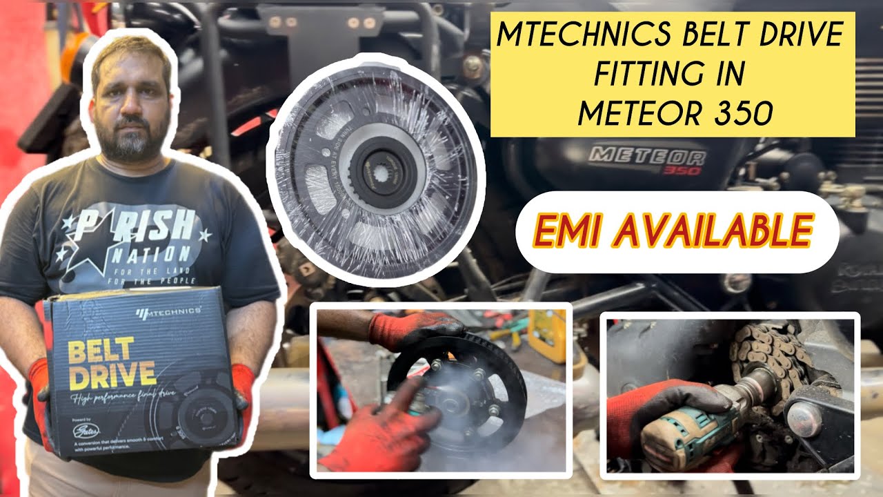 Mtechnics belt drive fitting in Royal enfield meteor350,bajajfinservavailable  #mtechnics #meteor350