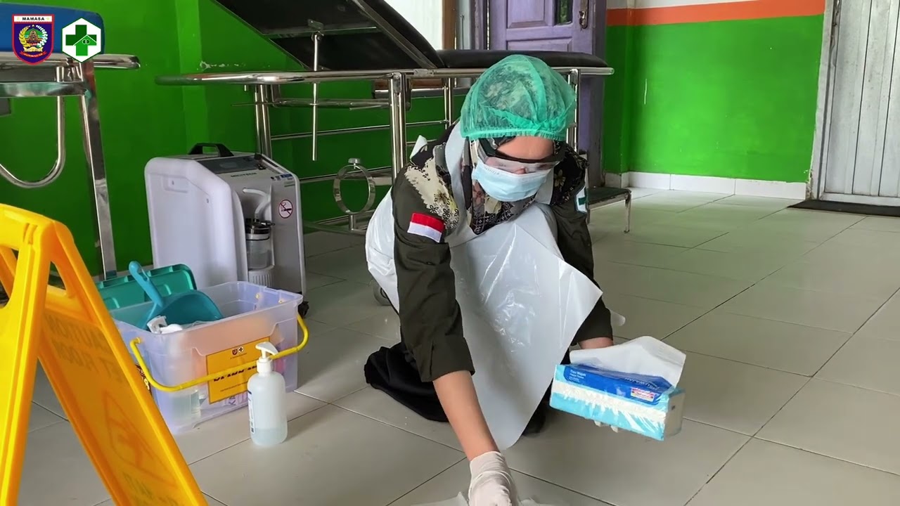 Penggunaan Spill Kit oleh Tim PPI Puskesmas Mambi
