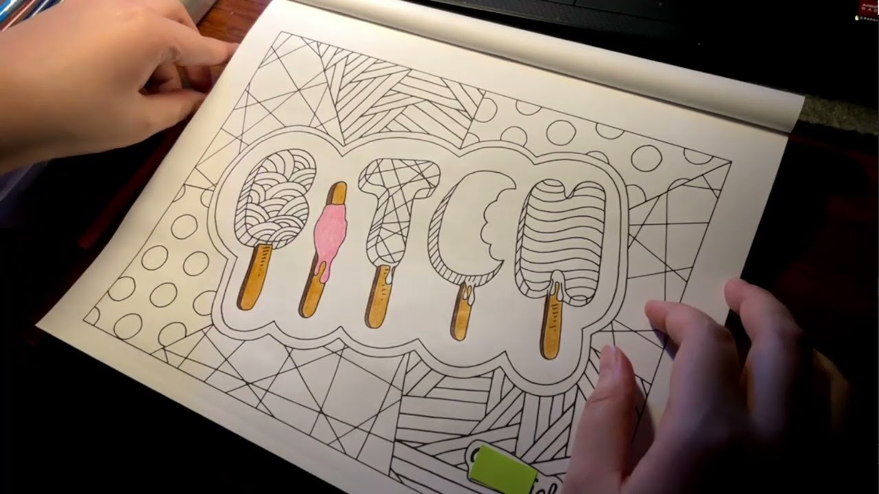 ASMR - Coloring Book Ramble 1 | Whispering | Pencil Sounds