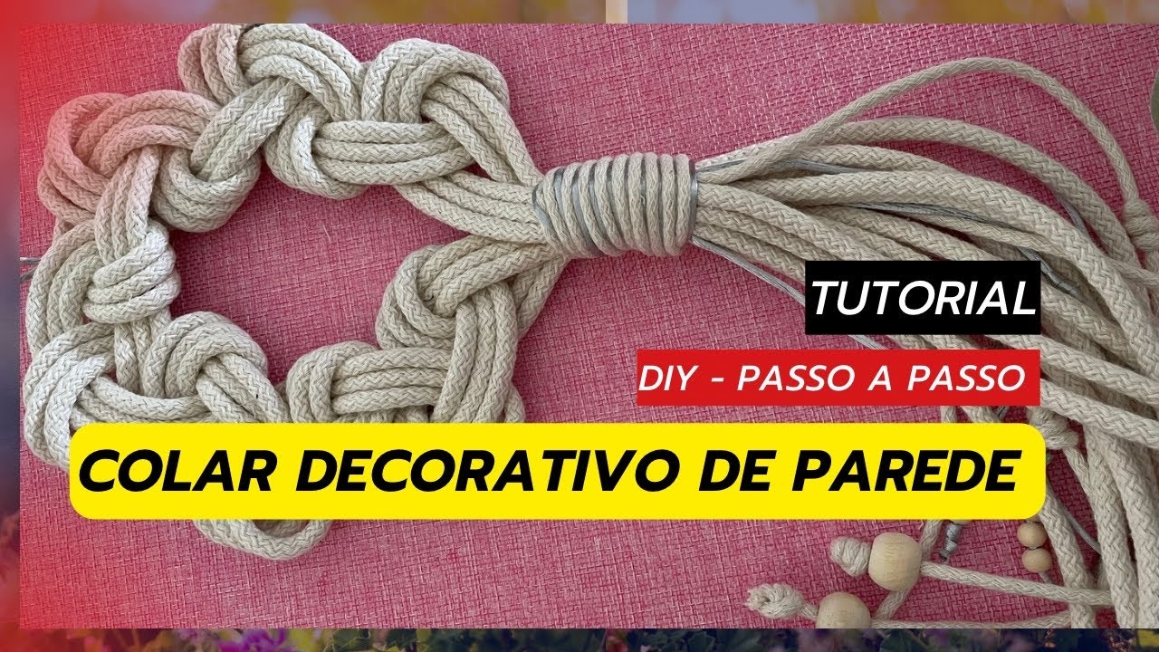 DIY - MACRAME DE PAREDE em macrame #diy  #tutorial #macrameknot