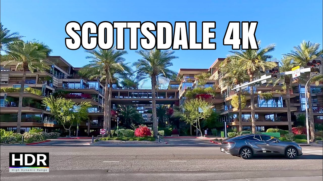 Scottsdale, Arizona Downtown Drive 4K