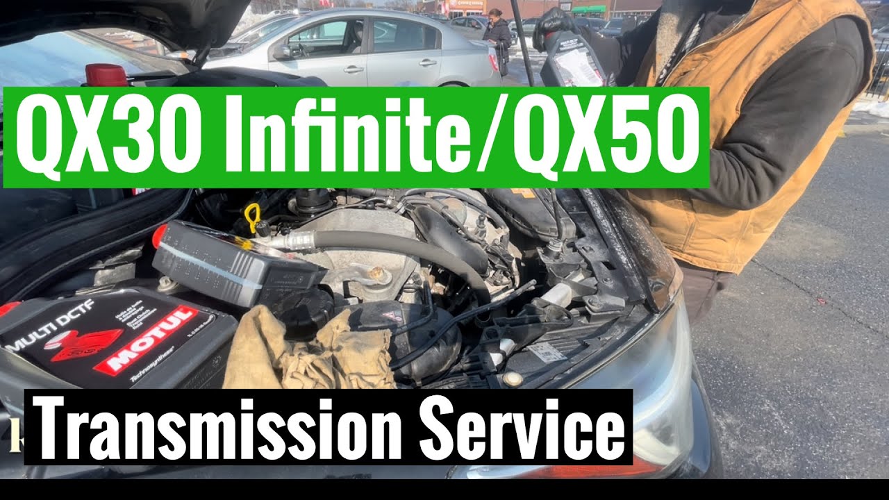 Сервисное обслуживание трансмиссии Infiniti QX30 / Расположение сливной и заливной пробки / Транс...