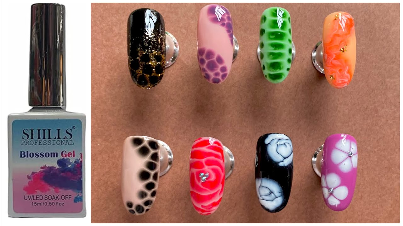 Easy blooming gel nail art designs for beginners || How to use blooming gel