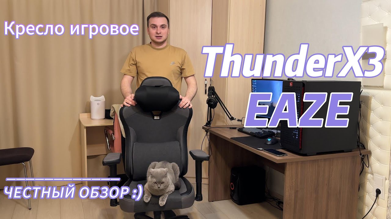 Кресло игровое Thunder X3 EAZE / ЧЕСТНЫЙ ОБЗОР