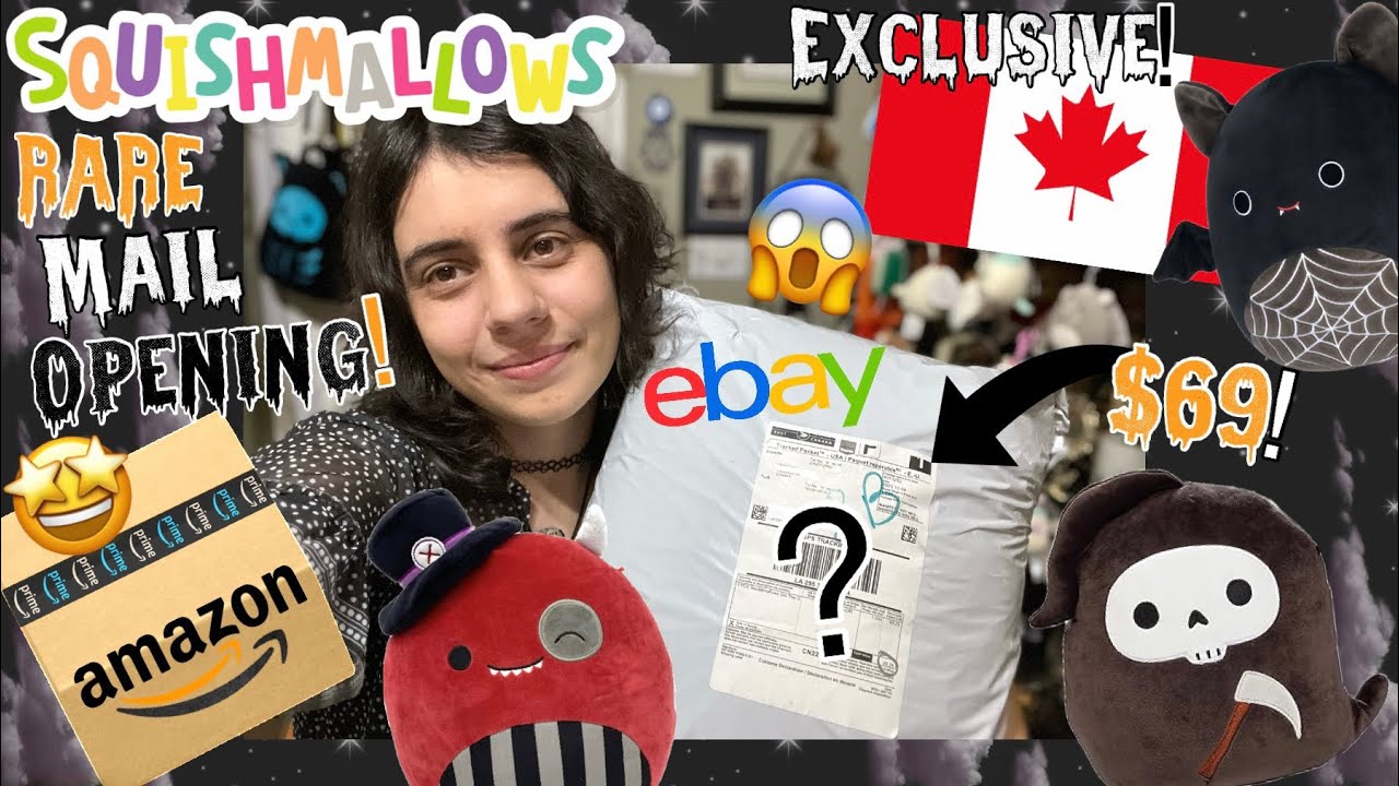RARE🤩EXCLUSIVE🎃Halloween Squishmail Opening! From🇨🇦CANADA!!! •2 RARE✨Squish from eBay & Amazon!•
