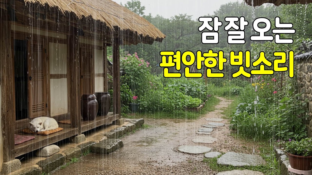 잠 잘 오는 편안한 빗소리 - 불면증 극복, 명상, 공부 집중, 수면 유도 백색소음