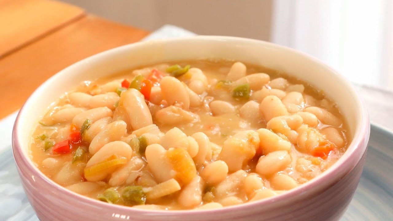 Alubias blancas con verduras - Cocinatis