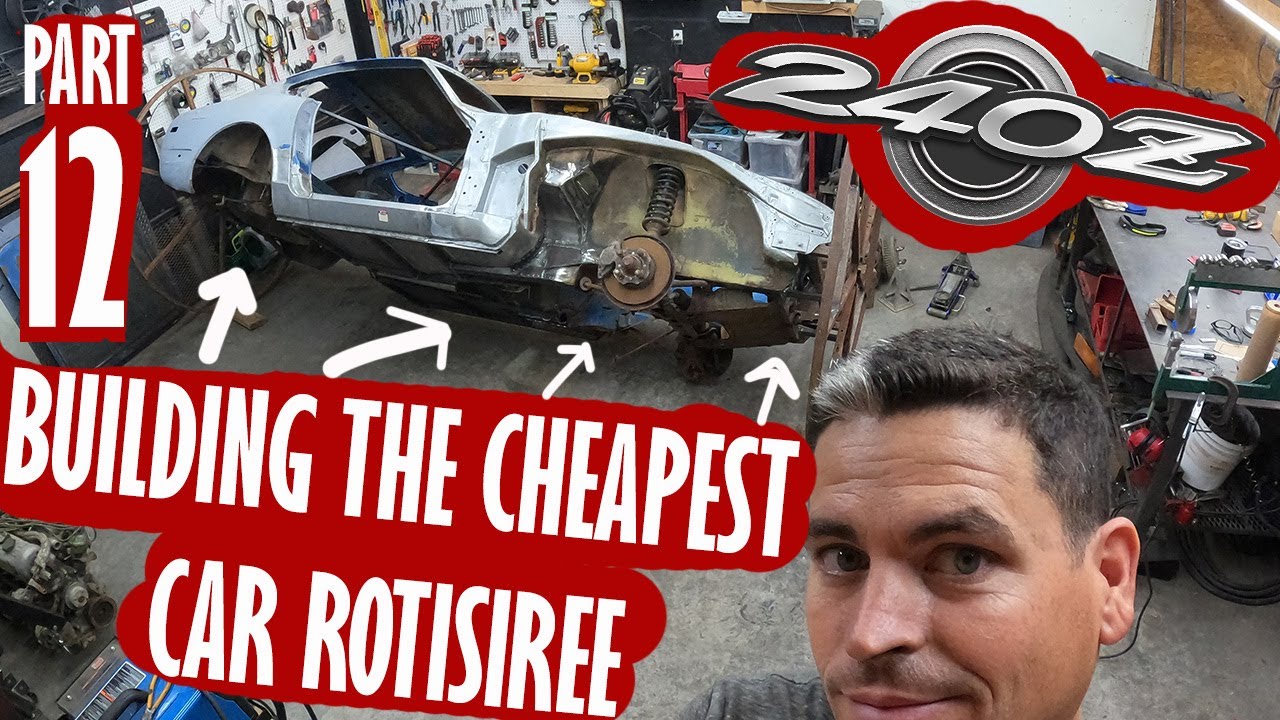 Re-Building a LEGEND 240z (Part 12) We get the 240z Sidewayz!!!