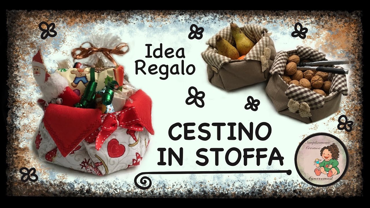 Cestino in stoffa. Cestino di Natale, idea regalo. Cestino in stoffa semplice e veloce.