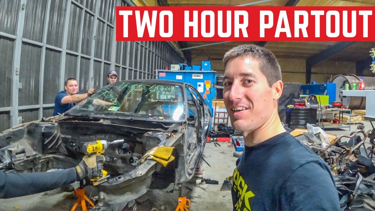 PARTOUT CHALLENGE Disassembling An ENTIRE Car In TWO Hours