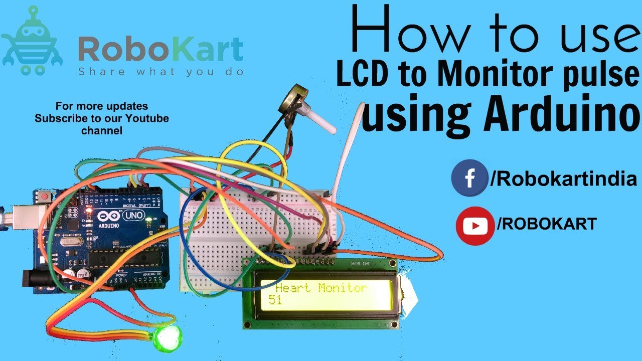 How to use LCD to Monitor pulse using arduino