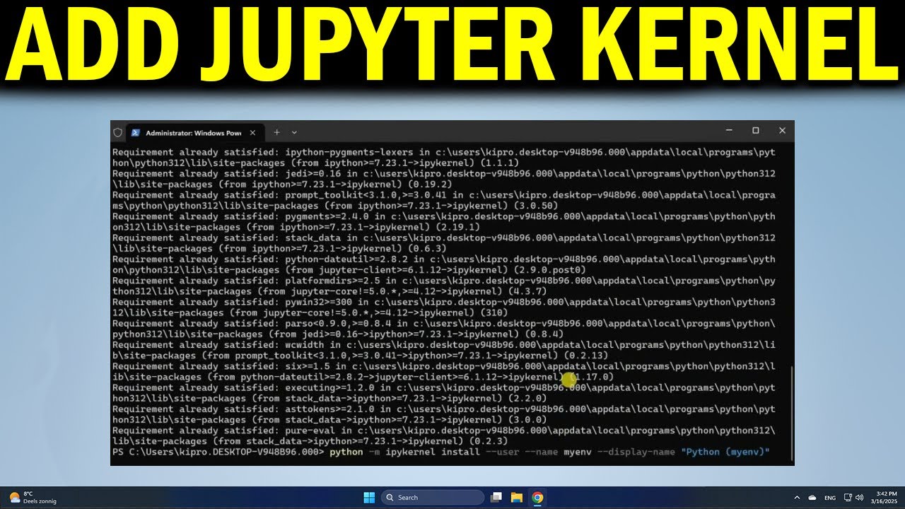 How To Add Kernel In Jupyter Notebook