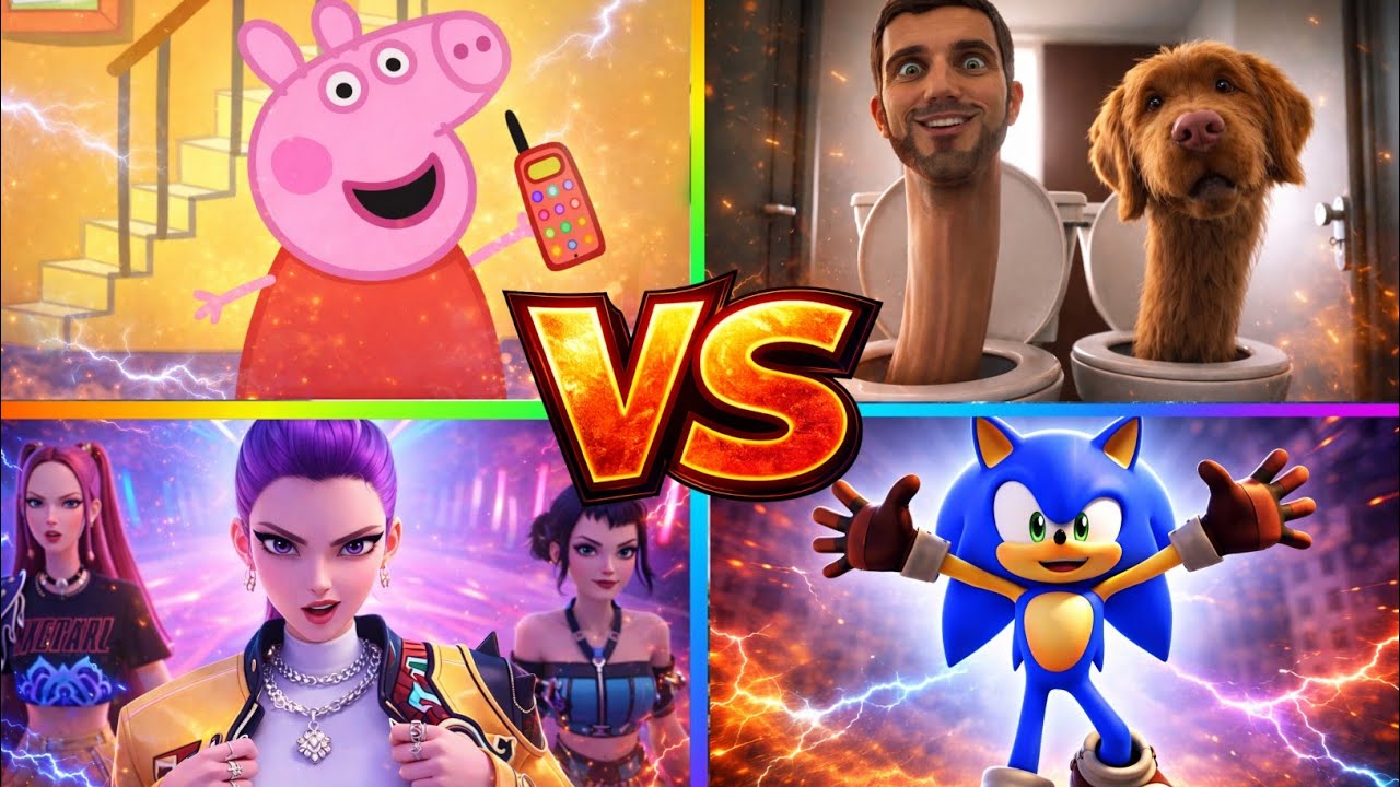 PEPPA PIG.EXE 🆚Siren Head 🆚Kpop demon hunter 🆚Sonic  🎶 Tiles Hop EDM Rush