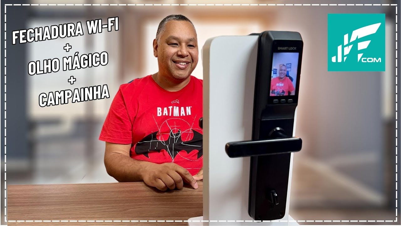 FECHADURA WI-FI TUYA COM OLHO MÁGICO E CAMPAINHA!!! LANÇAMENTO JWCOM