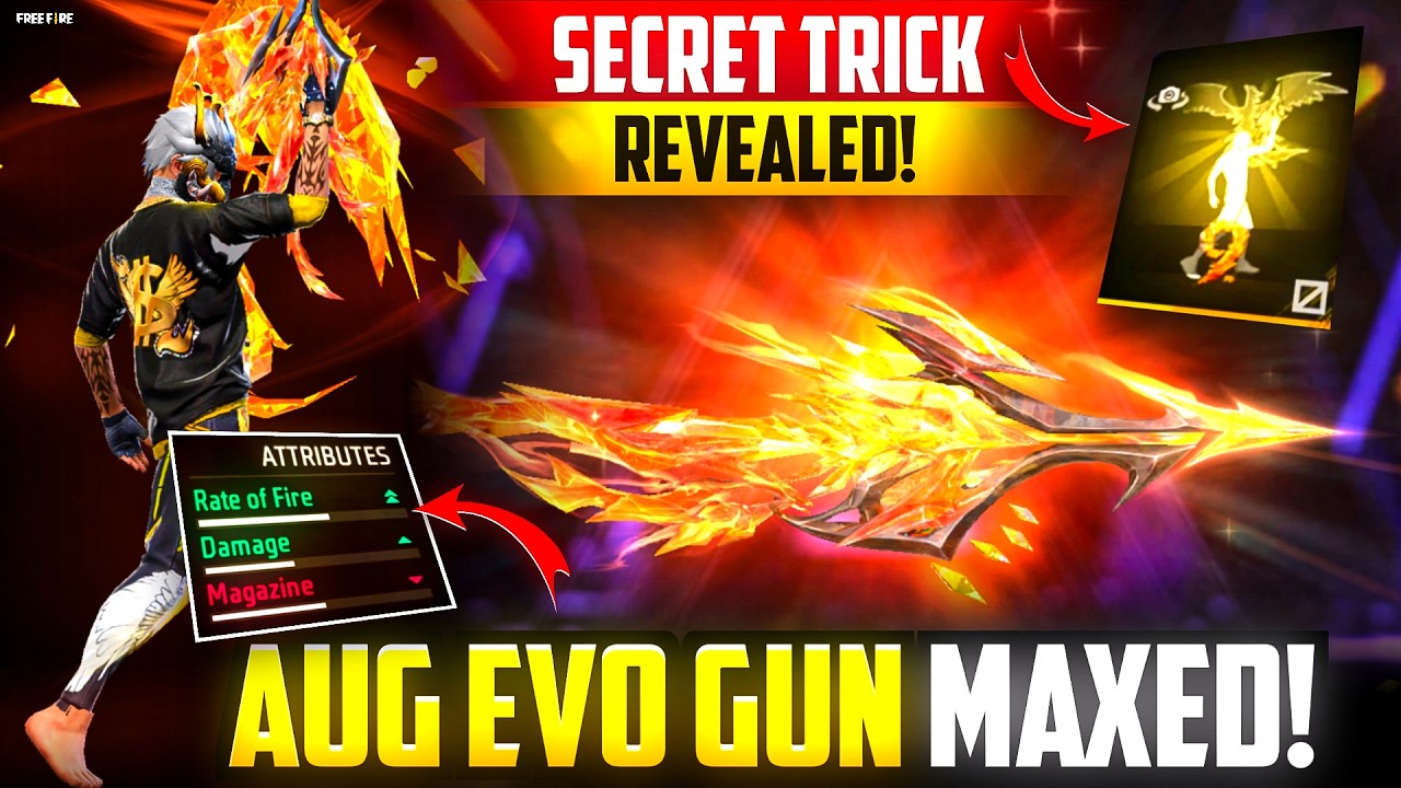 AUG EVO GUN MAXED 🔥⚡ | SECRET TRICK REVEALED | Free Fire MAX