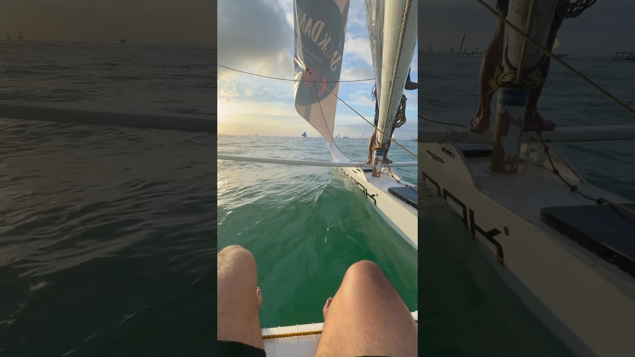 Best way to enjoy the sunset in a &ldquo;paraw&rdquo; #sunset #boracay #philippines