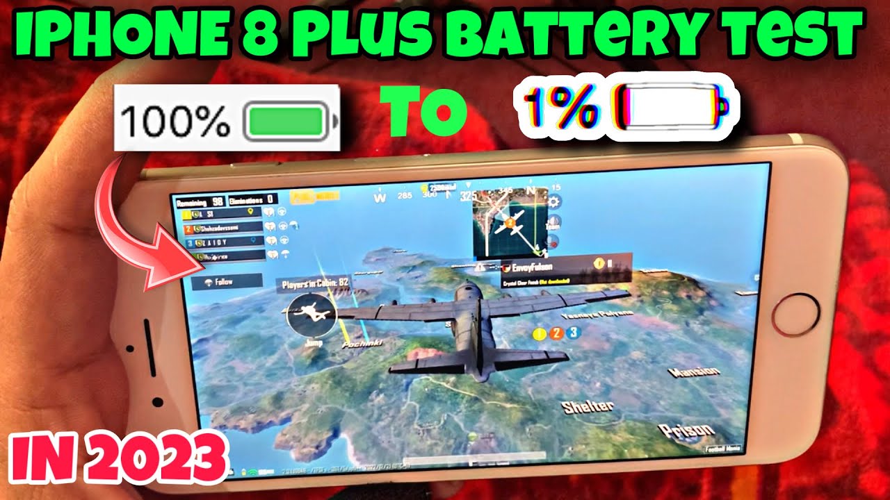 IPHONE 8 Plus Battery Drain Test in 2025 | 8 plus Pubg battery drain test | 100% Battery to 0% 🥰🥰
