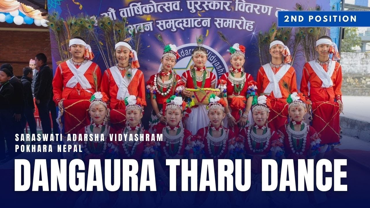 Dangaura Tharu Dance // saraswati adarsha vidyashram pokhara