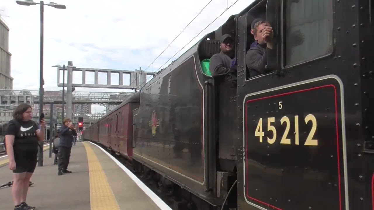 Black Five no 45212 on The Great Britain XVII Arrivals London King's Cross from Norwich