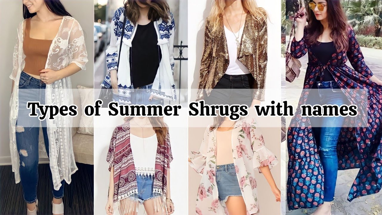 Types of shrugs with names/Types of cardigan, kimono with names/Summer shrugs design for girls women
