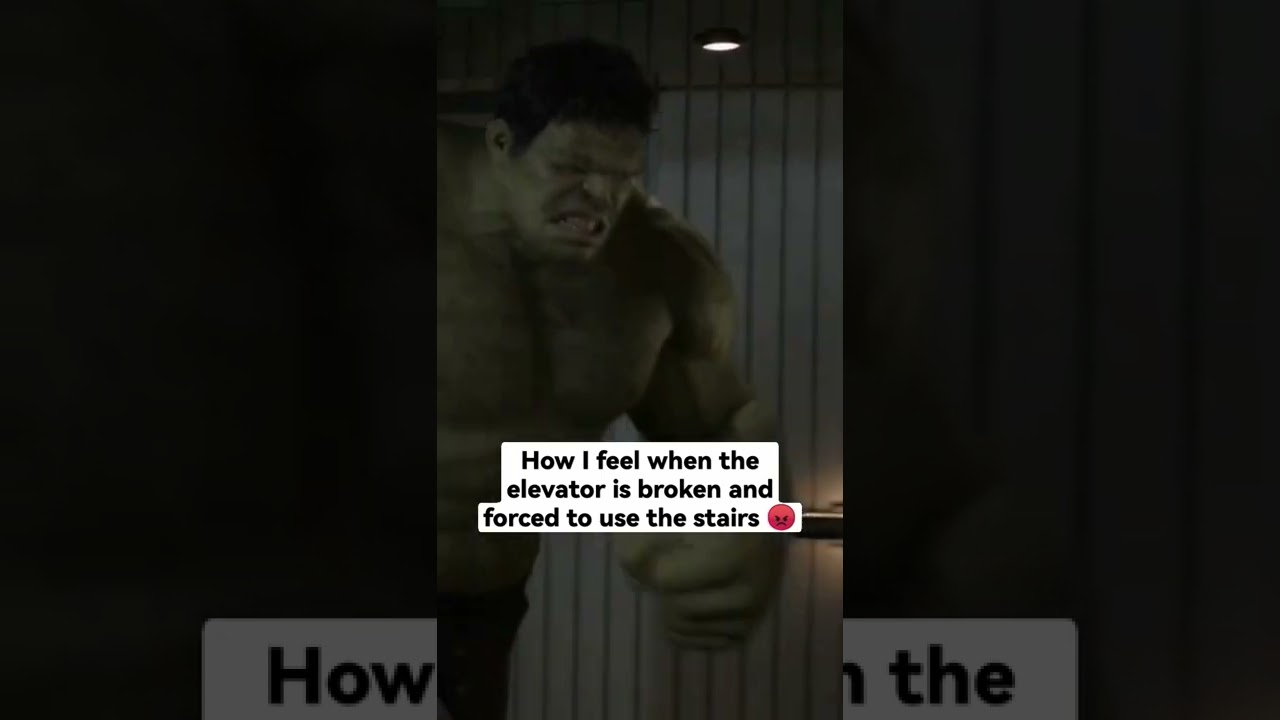 No Stairs! #hulk #brucebanner #markruffalo #marvel #avengers #funny #comedy #humor #entertainment