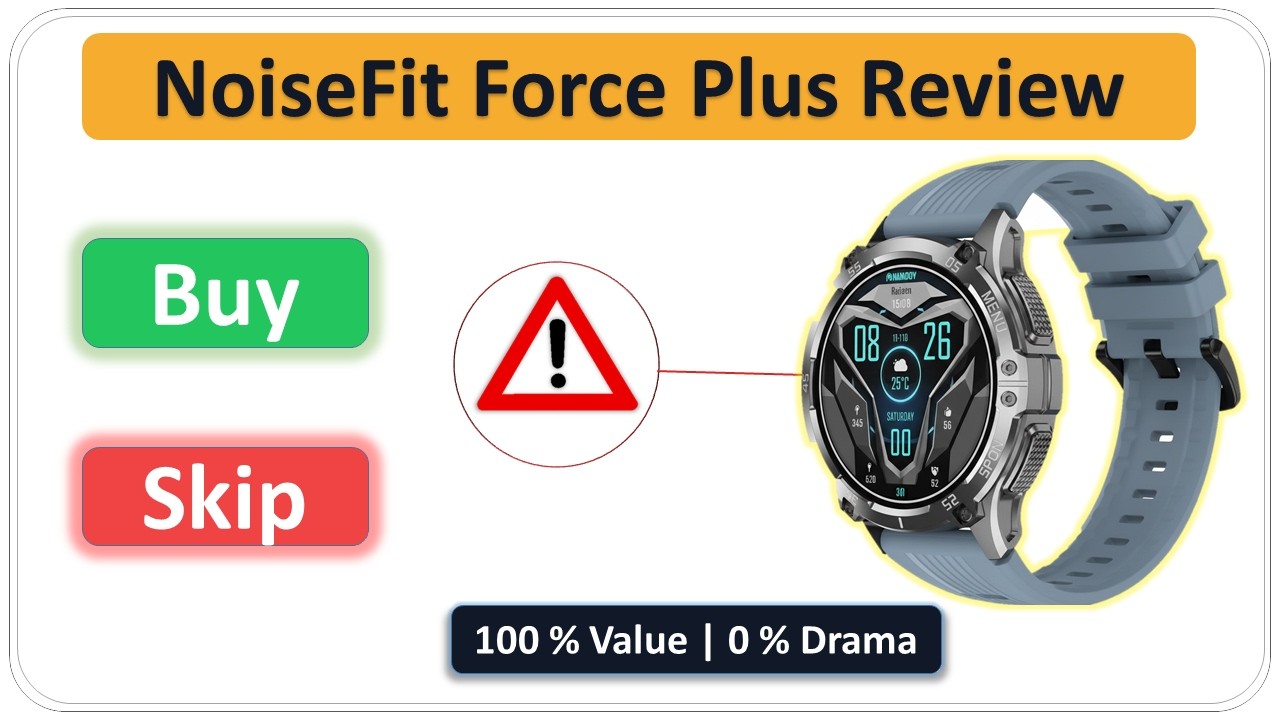 NoiseFit Force Plus Review 🔥 Rugged Design, AMOLED & Bluetooth Calling | Best Budget Smartwatch