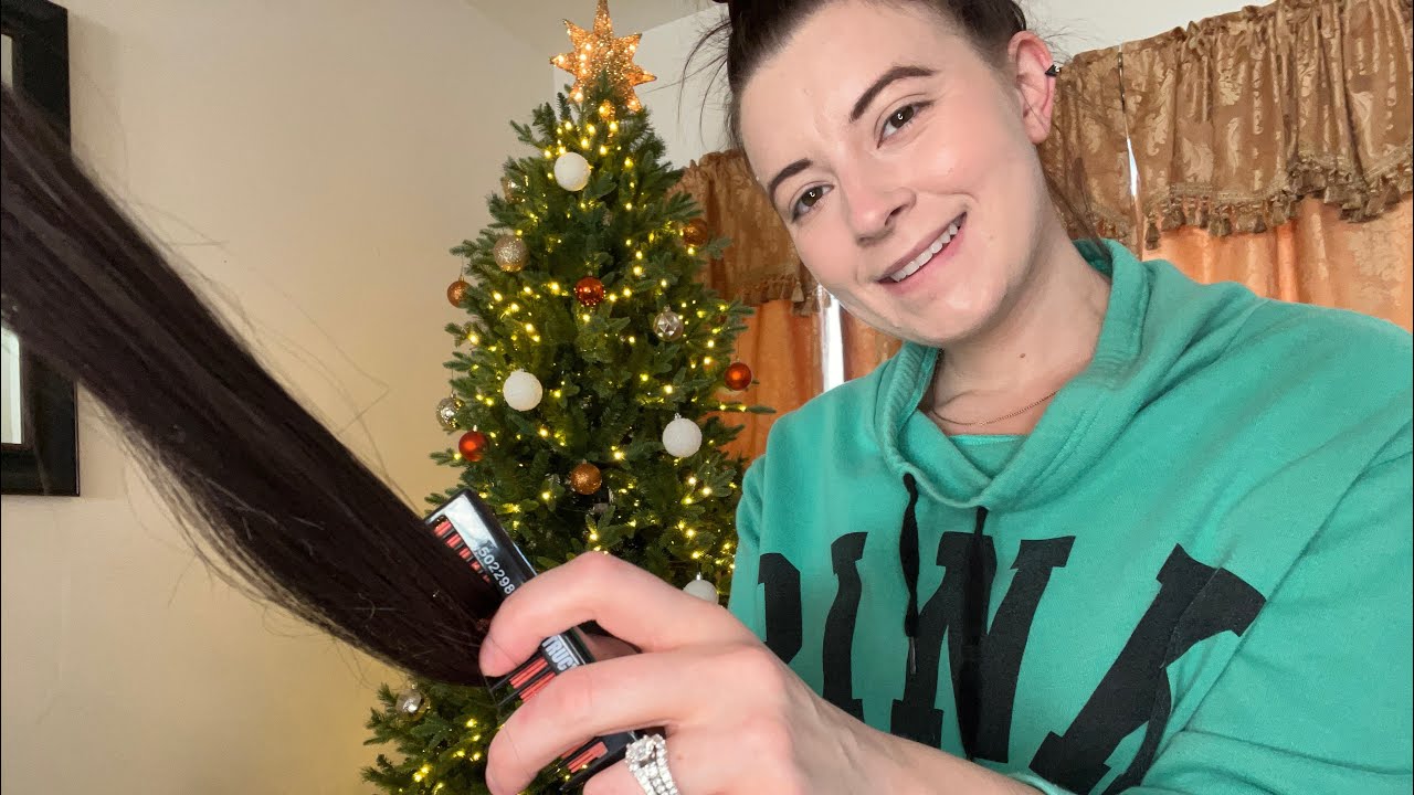 ASMR Xmas Role Play Pt 2: Doing Your Hair (curling, brushing, straightening, & teasing)